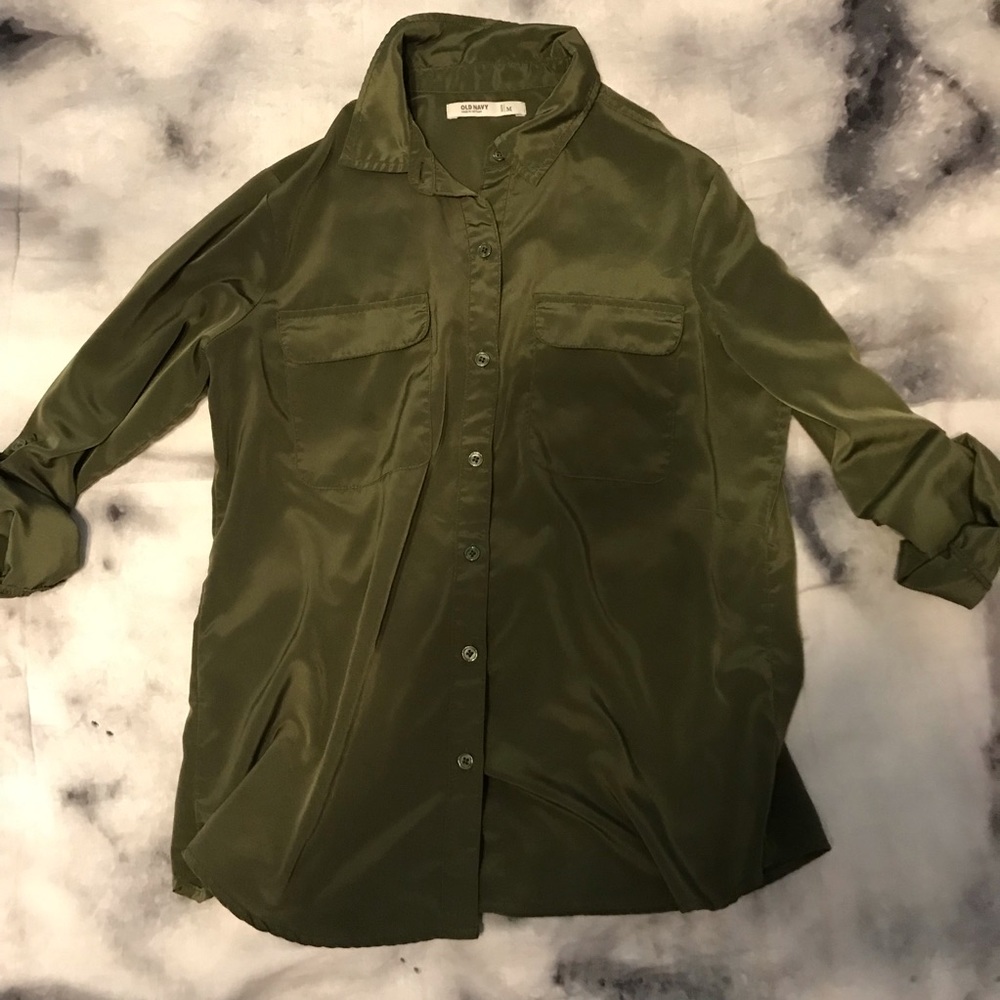 Olive Green Button-Down